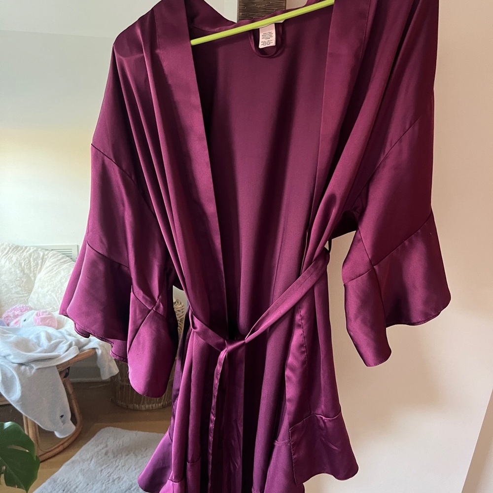 Victoria’s Secret Purple Silk Robe